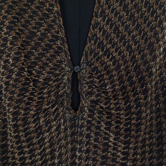 ASTR The Label Nia Copper Houndstooth Long Sleeve Mini Dress Size M - Picture 5 of 10